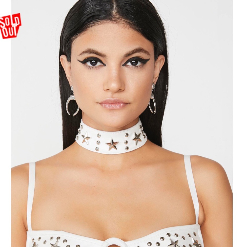 Studded Bralette Top and Choker Set